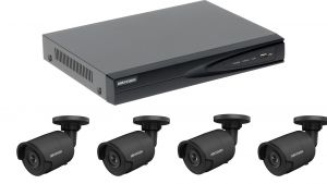 Profi | Kabelloses Überwachungskamera Set mit 4 x Innen- / Außenkameras 